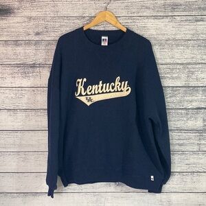 Vintage Russell Athletic Univeristy Of Kentucky Puff Print Pullover Sweater
